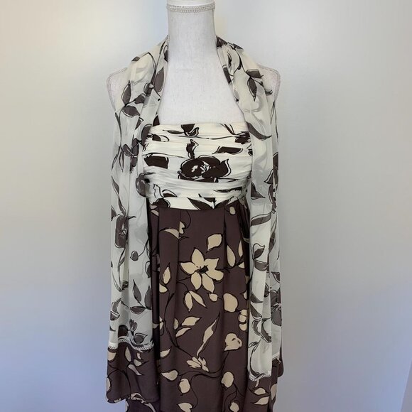 Marly’s 100% silk floral dress w/ scarf made in it - Picture 7 of 16